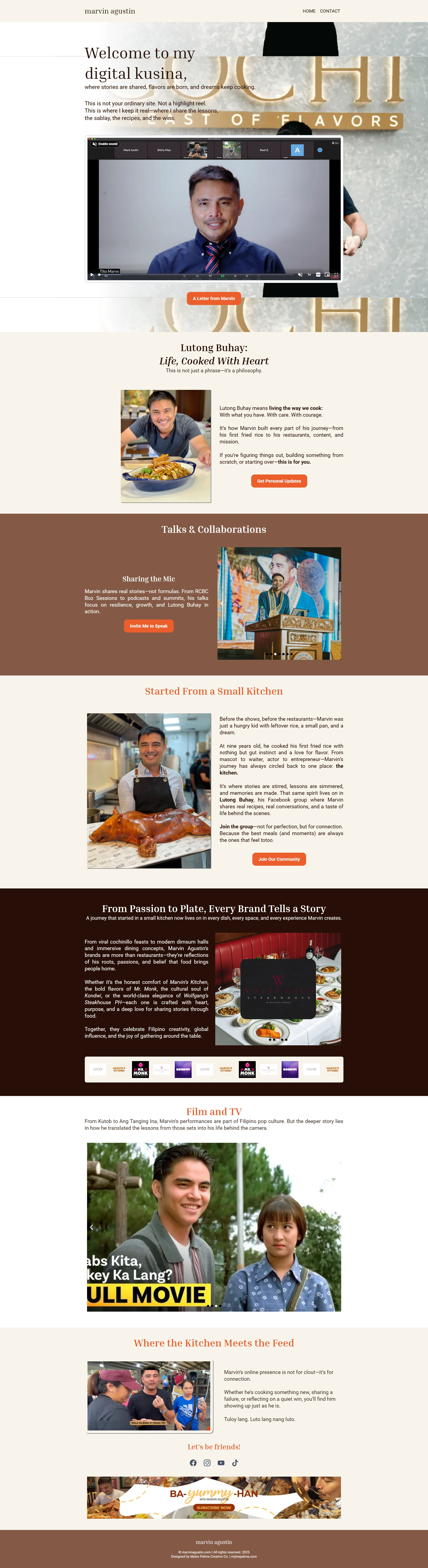 Marvin Agustin — Celebrity Chef Website