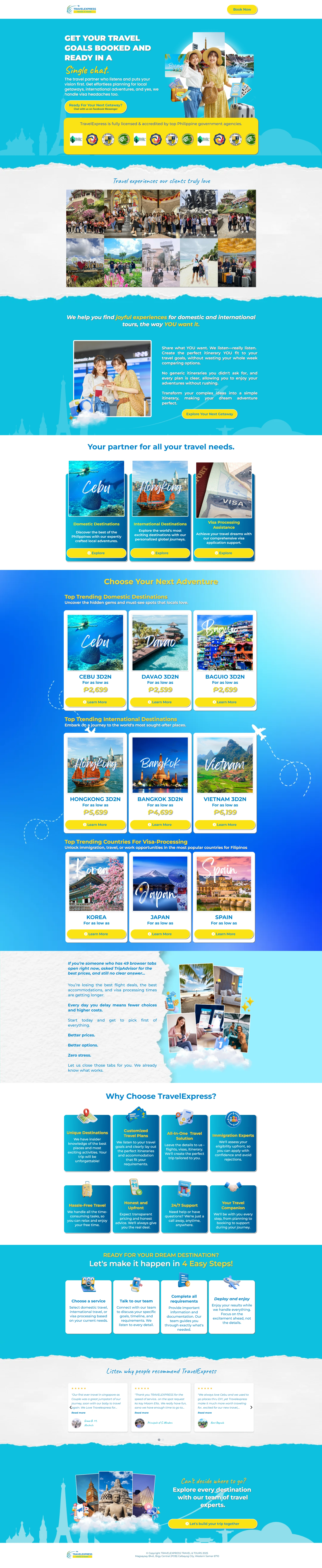 Travel Express — Booking Funnel